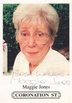 Maggie Jones Coronation Street Hand Signed Cast Card Photo