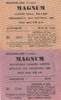 Magnum 1986 1988 2x Vintage Rare Irish Live Belfast Concert Ticket s