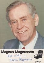 Magnus Magnusson Mastermind Chair Official Hand Signed Photo