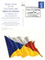 Maiden Voyage Of Spirit Of London 1972 Cover & P&O 2x Postcard