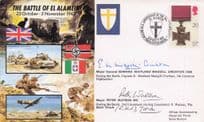 Major Edward Crichton Peter Watson WW2 Battle Of El Alamein Hand Signed FDC