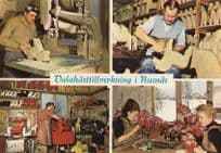 Making A Dalecarlia Dalahast Horse Sawing Norwegian Craft Postcard
