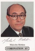 Malcolm Hebden RARE ALT Coronation Street Hand Signed Cast Card