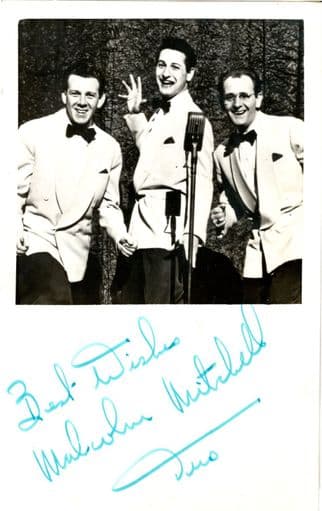 Malcolm Mitchell Trio Jazz Band Vintage Hand Signed Photo