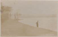 Man Possibly Fishing Rod at Edgbaston Reservoir Birmingham Old Postcard