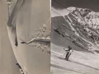 Man & Woman Alpine Skiing At Adelboden Real Photo Switzerland 2x Postcard