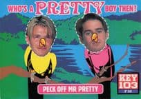 Manchester Radio Pretty Boy Vintage Cut Out LGBT Postcard