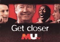 Manchester United FC Alex Ferguson Television TV Rare Postcard