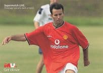 Manchester United FC Ryan Giggs Television TV Rare Postcard