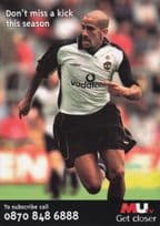 Manchester United Football Club TV Get Closer Postcard