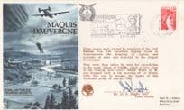 Maquis D'Auvergne RAF Falcons Escaping Society Hand Signed FDC