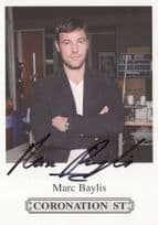 Marc Baylis Coronation Street RARE Hand Signed ITV Cast Card Photo