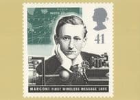 Marconi Victorian First Wireless Radio Message RMPQ Royal Mail Postcard