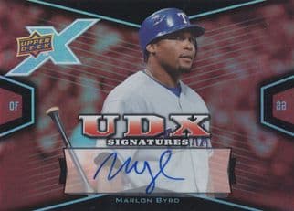 Marlon Byrd Texas Rangers Baseball Hand Signed Trading Card