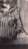 Martha Vintage Female Animal Hunter & Gun Old Real Photo Postcard