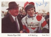 Martin Pipe Horse Race Racing Trainer Small Hand Signed Photo