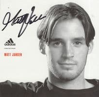 Matt Jansen Football Soccer Rare Hand Signed Adidas Card Photo