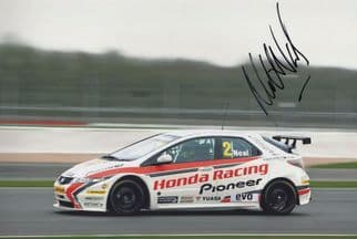 Matt Neal Honda Racing Touring Car GIANT 12x8 Hand Signed Photo