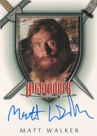 Matt Walker The Complete Highlander Signed Autograph Card