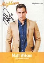 Matt Wilson as Aaron Brennan Neighbours Hand Signed Cast Card Photo