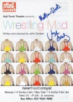 Matthew Booth Jack Brady Wrestling Mad 2x Hand Signed Theatre Flyer