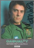 Matthew Wait Casualty Hand Signed Cast Card Photo