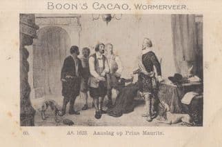 Maurice Prince Of Orange Prins Maurits 1623 Dutch Cacao Old Trade Card