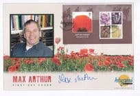 Max Arthur Military WW2 Book Author Hand Signed First Day Cover