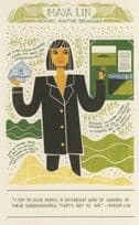 Maya Ying Lin American Architect Sculptor Designer Postcard