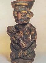 Melanua Tribe Malaysia Sculpture Belam Ill People Occult Primitive Art Postcard