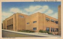 Memorial Auditorium East Liverpool Ohio Old Linen Mint Postcard