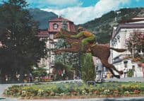 Merano Italy Horse Racing Monument 1960s Postcard