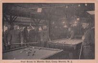 Merritt Hall Billiards Army Forces Military Base New Jersey USA Old Postcard