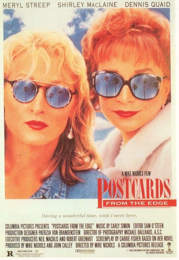 Meryl Streep Dennis Quaid Postcards From The Edge Movie Postcard