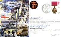 Michael Burn WW2 Veteran Captured at Nazaire Raid MULTI Hand Signed FDC