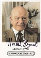 Michael Byrne as Ted Page Coronation Street RARE Hand Signed Cast Card Photo