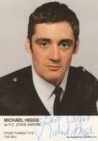 Michael Higgs as PC Eddie Santini ITV The Bill Hand Signed Cast Card Photo