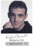 Michael Le Vell Coronation Street Actor Printed Signed Rare Cast Card Photo