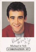 Michael Le Vell Coronation Street Printed Signed Cast Card Photo