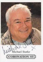 Michael Starke Coronation Street Hand Signed Cast Card Photo