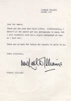 Michael Williams Vintage Hand Signed Autograph Letter