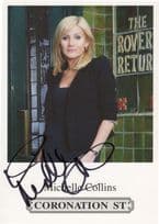 Michelle Collins in Coronation Street RARE Hand Signed Cast Card Photo