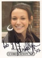 Michelle Keegan Coronation Street RARE Hand Signed Cast Card Photo