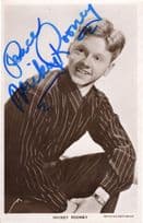 Mickey Rooney Antique Early Hand Signed Photo Autograph