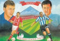 Middlesborough Football Club 1998 Bryan Robson Premiership Painting Postcard