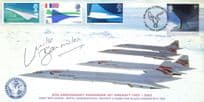 Mike Bannister Concorde Pilot Jet Aircraft Anniversary Hand Signed FDC