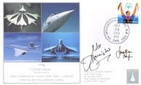 Mike Bannister & Jonathan Napier MULTI Hand Signed New York Concorde FDC