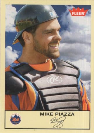 Mike Piazza New York Mets Printed Signed Rare Baseball Trading Card