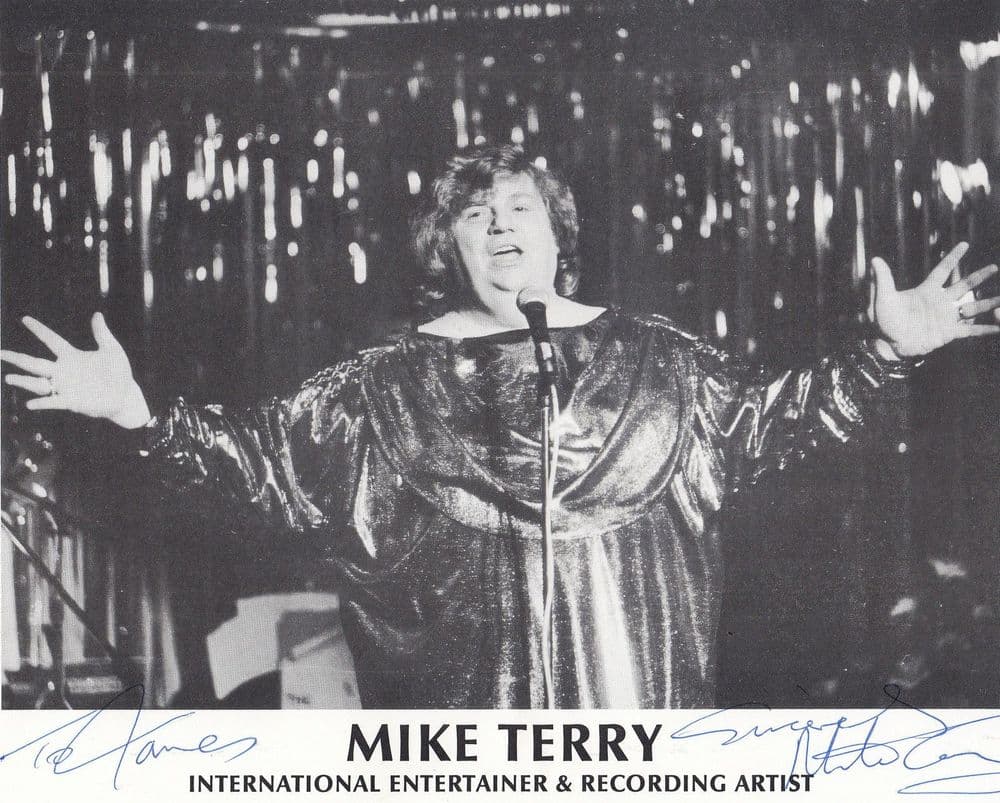 Mike Terry Mit Mike Terry Singer Band Manager Early Career Official Large Hand Signed ...
