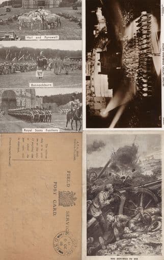Military Tattoo Royal Scots Edinburgh WW1 Russia 4x Old Postcard s